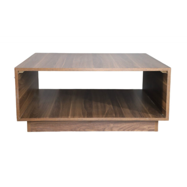 Square coffee table with open shelf, Nate Home, brown