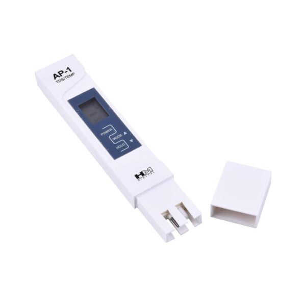 TDS device for measuring the percentage of dissolved salts in water