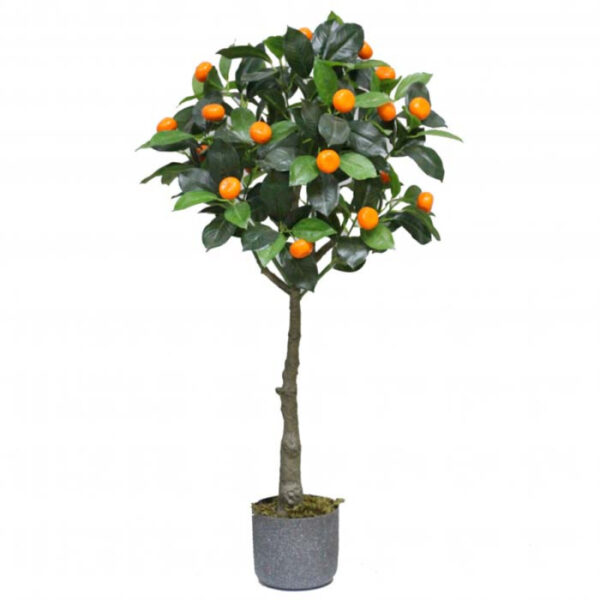 Artificial orange tree in black pot 100 cm