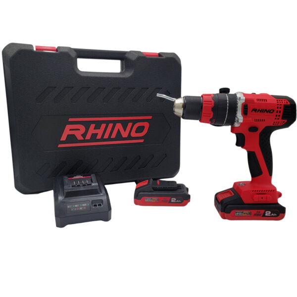 Rhino Drill Hammer, 20 volt, with two batteries