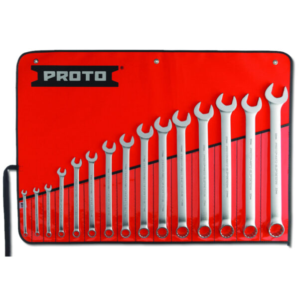 proto 15 Piece Satin Metric Combination Asd Wrench Set - 12 Point