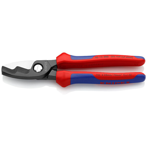 knipex Cable Shears With Twin Cutting Edge Burnished 200 mm