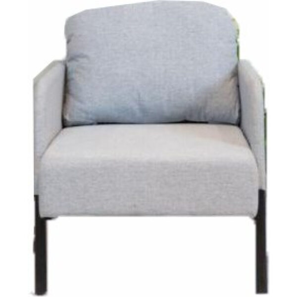 Light gray single seater sofa