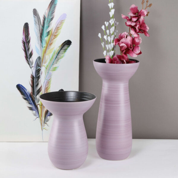 Purple rose vases with a modern design