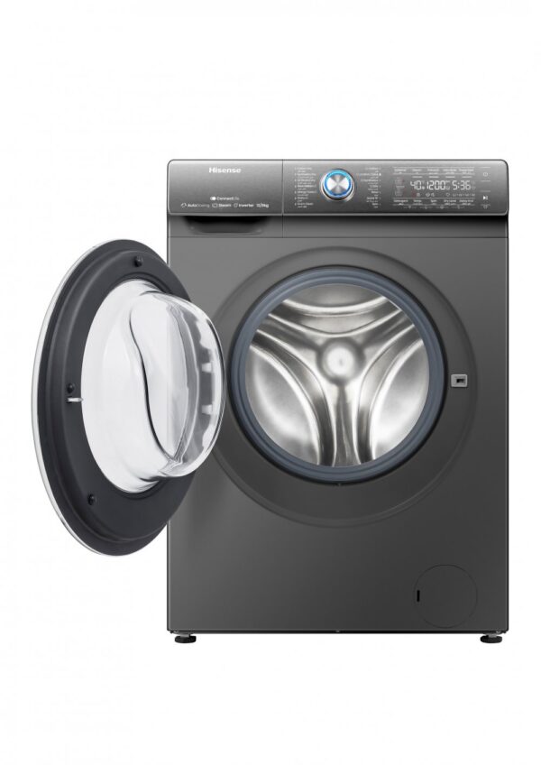 Hisense washing machine, 12 kg, automatic, thermal steel, Wi-Fi