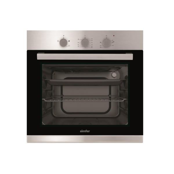 Simfer oven, 60 cm, 6 functions, mirror steel