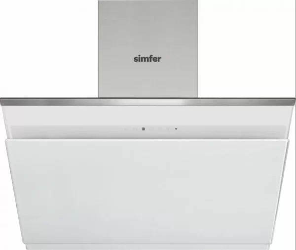 Simfer hood, white glass, 90 cm